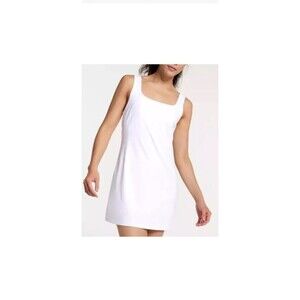 Calia Bodysuit Dress Mini Shift White Sz XL Inspire Scoop Back Built In‎ Pockets